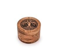 Kimona Dog Urn Acacia Wood Pet Urn for Dog Ashes -Memorial Keepsake Funeral Cremation Urn Box (3.5" X 3.5" X 2.5")