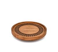 Kimona Lazy Susans Acacia Wood Multipurpose Rotating for Kitchen Countertop or Bathrooms (9" X 9" X 1.75")
