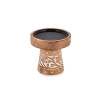 Kimona Mango Wood Candle Holders, Wood Candlesticks for Home Wedding Table Decor Centerpiece (10.16cm x 10.16cm x 10.16cm)