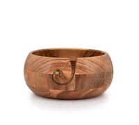 Kimona Yarn Storage Wooden Yarn Storage Bowl | Knitting Wool Storage Basket Round Bowl Handmade for Mom & Knitting Lovers (20.32cm x 20.32cm x 10.16cm)
