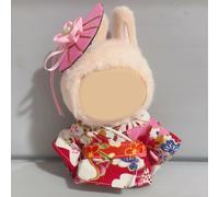 Kimono Clothes Sets Suitable for 17cm Dolls ,Cute Colorful Outfit Suitable for 6.69inch Doll Soft Clothing Replacement (Colorful Red)