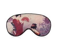Kimono Dancing Geisha Beauty Soft Sleep Mask Funny Eye Shade Blindfold Eyemask for Travel Sleeping