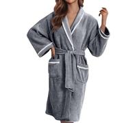 Kimono Dressing Gowns Womens Cotton Gown Maternity Waffle Jersey Warm Women Ladies Lightweight Towel Robe for Bathrobes Fleece Pyjamas Set Long