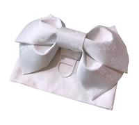Kimono Obi Jacquard Pre-Tied Bow Waist Strap Cummerbund White