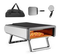 KIMORE 12" Outdoor Pizza Oven Gas Fired Pizza Maker,Portable Gas Pizza Oven with Accessories Kit,Portable Maker Accessories for Backyard Camping Outside