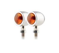 KIMPZ Chrome Bullet Turn Signals Indicator Light Retro 12V Moto Blinker Lamp Single Wire Lights For Triumph Tiger 800 900 Speed Triple For Daytona 675