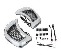 KIMPZ Turn Signal Headlight Vent Accents Grill Panels Trim Light For Harley Road Glide ST FLTRXST Ultra CVO/SE FLTR 2015 2016 2017 2018 2019 2020 2021 2022 2023 2024 2025