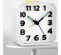 Kimroxi Silent Alarm Clocks Bedside Non Ticking Battery Powered Bedroom Clock with Snooze Light Clear Dial Display Simple to Use for Elderly Table Home Kitchen