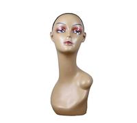 KimRuima Plastic Female Mannequin Head Wig Stand Wig Head, JRM00602, Light Brown
