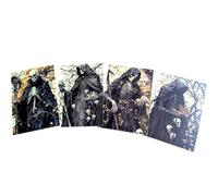 Kims Crafty Corner Gothic Autumn Postcard Set - 4 Dark Academia Art Prints with Haunted Houses, Skeleton Trees & Victorian Figures | Vintage Gothic Stationery or Wall Art Décor (Soulful Dead Set 2)