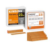 KIMSING P612 23 Gauge 12 mm Length Pinner Headless Nails × 10,000PCS with 5 Sizes Assorted Copper Headless Pin Nails × 5,000PCS