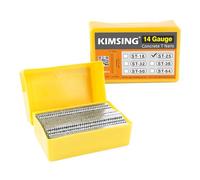KIMSING ST25 14 Gauge 25mm Hardened Galvanized Finish Nails, 800 PCS/Box, Concrete T-Nails, for Heavy Duty Concrete, Woodworking Nailing, Masonry