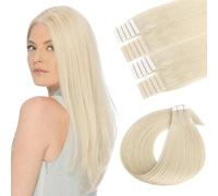 KIMSMTED Real Human Hair Tape in Extensions - Blonde #27 Strawberry Blonde 18inch 20pcs 50 Gram