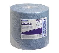 Kimtech Blue Process Wipers 7643, Heavy-Duty Cleaning Wipers for Chemical Use, Low-Lint, Silicon-Free, 1-Ply Embossed Roll,1 x 500 Sheets