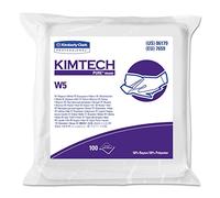 Kimtech Pure W5 Dry Wipers (06179), Double Bag, Case Liner, 9” x 9”, White, 5 Bags of 100 Wipes/Case (500 per case)