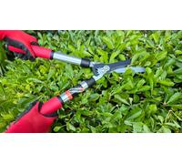 Kimura-Pro 201-Geared Hedge Shears Premium Japanese Sk5 Steel Garden Clippers Ultra Aluminium Heavy Duty Shrub Trimmers