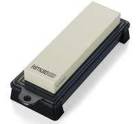 Kimura Pro Japanese Whetstone, Professional Kitchen 1000/3000 Grit Knife & Tool Sharpener, Anti-Slip Sharpening Stone