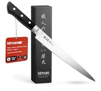 Kimura Slicer Knife, [Made in Japan], 8 inch Professional Chef Knife, Ultra Sharp High Carbon Molybdenum Stainless Steel Kitchen Knives, Ergonomic Handle