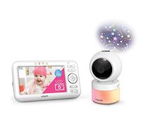 KimVM5463 Baby Video Monitor with 5 Inch Monitor, Night Light, Projector and Tilt, Rotate and Magnify Image Function