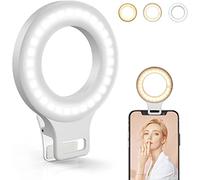 Kimwood 60 LED Rechargeable Clip On Ring Light for Selfie, Phone, Laptop, Tablet (3 Models, 5 Brightness Levels)