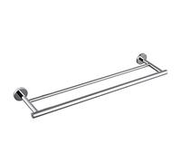 kimzcn SUS 304 Stainless Steel 24-Inch Double Towel Bar Towel Rack Wall Mounted Towel Rail Towel Rod for Bathroom Modern Style Polished Finish
