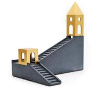 KIN Cloud Stairs - Minimalist Concrete Backflow Waterfall Incense Cone Burner - zen minded