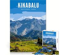 Kinabalu National Park Adults Puzzles 1000 Piece Jigsaws Logic Practice Cozy Pastime Clean Edges Great Gift size 38x52cm