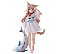 Kinako Figure Statue Cute Cat Girl Sitting Pose Anime Figure Model PVC Cartoon Character Sculpture Collectible Figurines Desktop Decoration