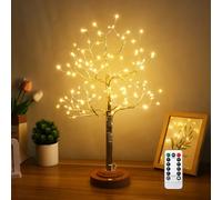 Kinamy LED Tree Lamp, Fairy Lights Tree 108 LED Light Tree Indoor 8 Modes, Light Tree Warm White with Remote Control, USB/Battery Operated, Adjustable Branches, LED Decoration, Christmas Decoration
