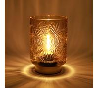 Kinberry Battery Operated Table Lamp - Cordless LED Night Light for Living Room & Bedroom (Brown)