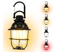 Kinberry Camping Lantern Rechargeable - Portable Hanging Lantern Outdoor Tent Lamp IP65 Waterproof Stepless Dimming and 4 Light Modes for Camping Hiking Emergency Fishing