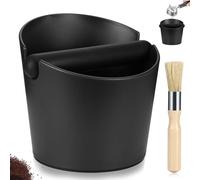 Kinberry Coffee Knock Box with Brush, Durable Espresso Knock Box, Large Capacity Coffee Bin Knock Box with Removable Knock Bar and Non-Slip Base, Easy to Clean, Coffee Accessories
