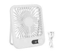 Kinberry Desk Fan Portable Personal Fan 2000mAh USB Rechargeable Cooling Table Fan 4 Speeds Adjustable Ultra Quiet Foldable Desktop Mini Fan for Home Office