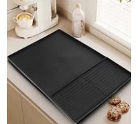Kinberry Draining Mat - 60 X 40 Cm Black Fully Automatic Coffee Machine Base Dish Draining Mat Dish Draining Mat Absorbent Draining Mat For The Kitchen Living Room