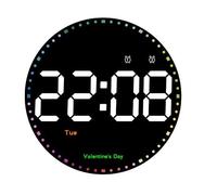 Kinberry Large Digital Wall Clock, 10" Digital Clock Wall with Remote Control, Auto-Brightness, Big Modern LED Screen Display, Date, Day and Temperature, Alarm Clock for Living Room, Bedroom, Kitchen