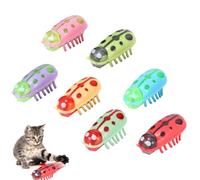 Kinberry Mini Robot Beetle Interactive Cat Toy - Electric Pet Bug in Red, Black, Green, Blue, Yellow, Pink, Purple