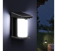 Kinberry Solar Security Lights Outdoor - 2 Modes Cool White Motion Sensor Wall Light, IP65 Waterproof, Black, 17.8 x 12.3 x 10.3 cm