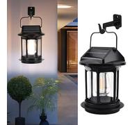 Kinberry Solar Wall Lights, Camping Lantern, 2400 mAh Outdoor Portable Camping Lights, IP44 Waterproof Hanging Camping Lamp for Doorway, Garden, Corridor, Outdoor