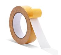 KINBOM 1 roll Double Sided Tape Heavy Duty, 1.18inc x 66ft(20m) Super Sticky White Tape Fabric Adhesive Tape Strong Wall Adhesive with Fiberglass Mesh for Walls Hanging, Easy Use