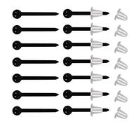 KINBOM 100 Pairs Plastic Ball Stud Earrings, Black, 200 Pieces, Earring Accessories Pack