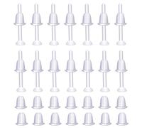KINBOM 100pairs Plastic Transparent Earrings, Earring Protectors Invisible Plastic Earrings Plastic Post Earrings Clear Stud Earrings Clear Earrings for Sports Women Men Earring DIY,3mm Flat-Headed