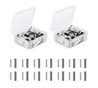 KINBOM 100Pcs Binder Clips Small, Stainless Reusable Steel Refill Clips Paper Clam Clip Work with Clam Clip Dispensers for Fixing Loose Leaf Paper Desk Office Home School (Silver)