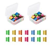 KINBOM 100Pcs Binder Clips Small, Stainless Reusable Steel Refill Clips Paper Clam Clip Work with Clam Clip Dispensers for Fixing Loose Leaf Paper Desk Office Home School (Colorful)