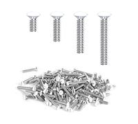 KINBOM 120pcs Wall Plate Screws, 4 Length Sizes 6-32 Thread, White, Carbon Steel, Premium Quality, Slotted Oval Head, Suitable for Homes & Offices