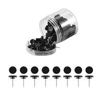 KINBOM 150pcs Push Pins, Plastic Head Thumb Tacks Steel Push Pins Big Head Push Pins Map Tacks Thumb Nails Flat Push Pins Thumb Pins Push Pins for Cork Board Picture Maps Posters Note (Black)
