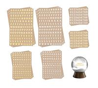 KINBOM 18 Sheets Mini Alphabet Number Stickers, 5mm Metal Letters, Small Silver Gold Numbers for Scrapbook Journal DIY Crafts (Uppercase & Lowercase)
