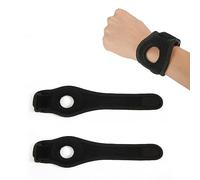 KINBOM 2pcs Bullseye Brace Wrist Band, Adjustable Wrist Brace for TFCC Tears Black Wrist Widget for Wrist Support and Ulnar Sided Wrist(S, M)