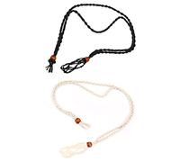 KINBOM 2Pcs Empty Stone Holder Necklace, Reusable Handmade Adjustable Extra-Large Crystal Holder Necklaces for DIY Craft Jewelry Crystals Beads Pendants Amulet Jade