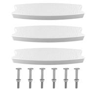 KINBOM 3-Step Heavy Duty Plastic Swimming Pool Ladder Steps Replacement, White, Polypropylene (PP), Suitable for Most In-Ground & Above-Ground Pools