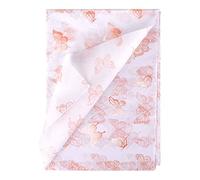 KINBOM 30pcs 20x28inch Rose Gold Tissue Paper Sheets, Butterfly Tissue Paper Bulk Wrapping Paper for Packaging Christmas Wedding Birthday Party Baby Showers DIY Crafts Arts (White Background)